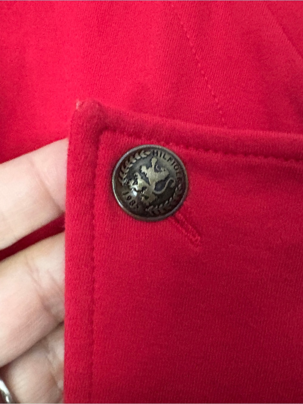 Tommy Hilfiger Women's Red Military-Style Jacket - Picture 4 of 9